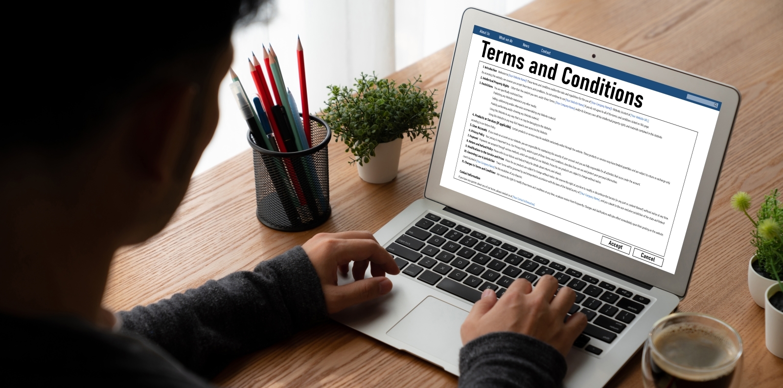 digital legal contract provide terms and conditions document by Canadoon®